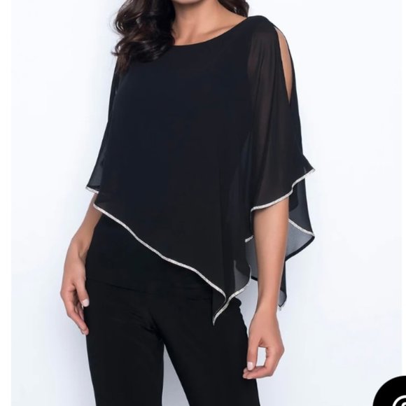 Frank Lyman Design Diamante Trim Overlay Top NWOT Sz 8 - Picture 6 of 7